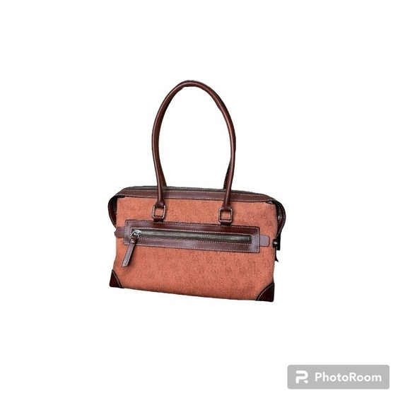 DOONEY & BOURKE VTG Toasty Orange & Chocolate Signature Satchel - Picture 6 of 13